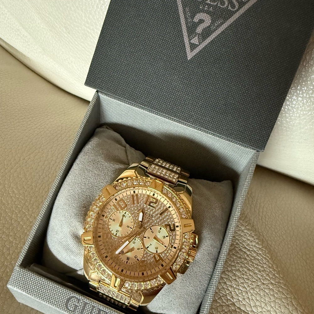 Guess Gold-Tone Chronograph Watch